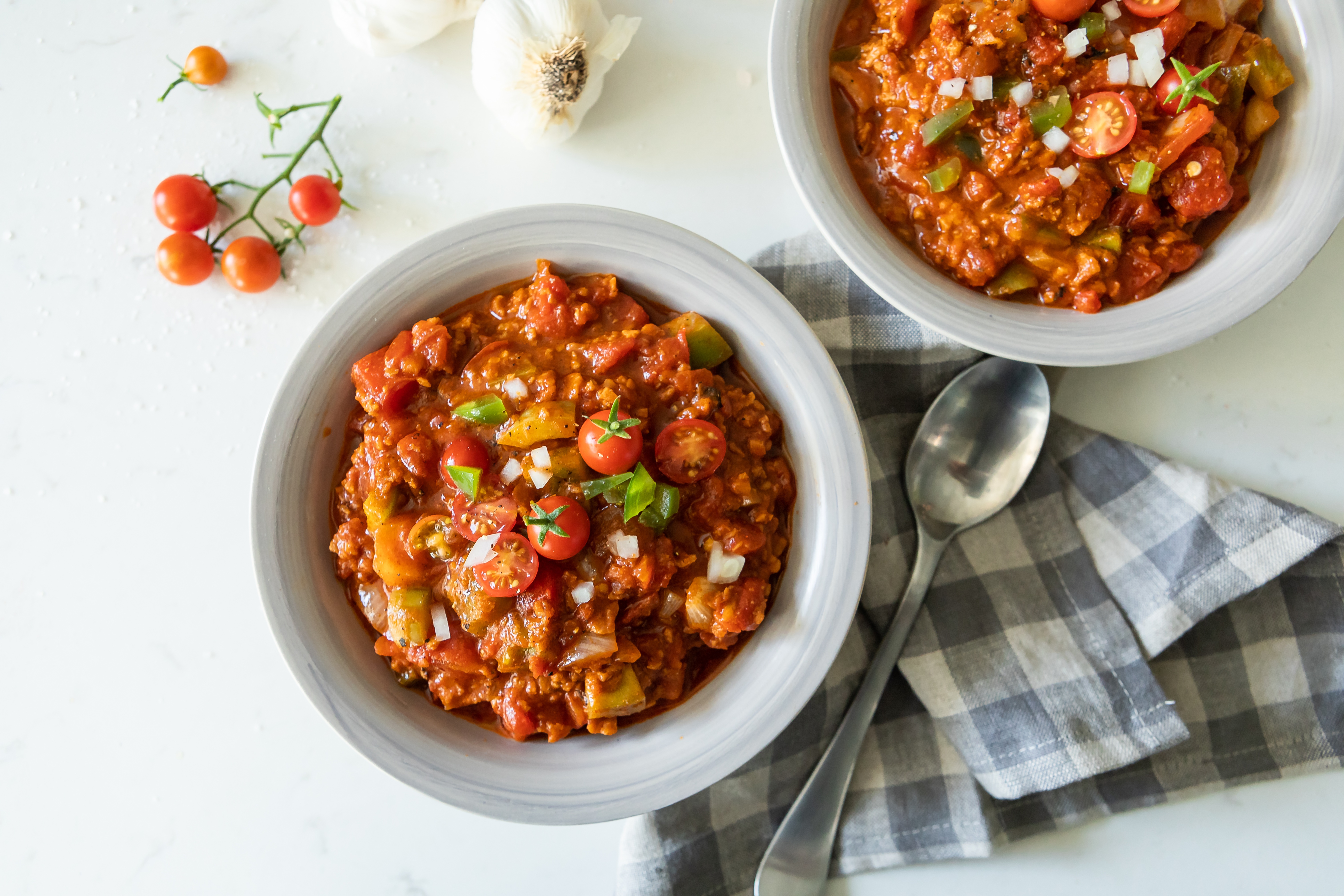 This 8 Day Jumpstart approved recipe is a low carb recipe that is beanless, yet big on taste.